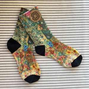 Natural Life green floral socks